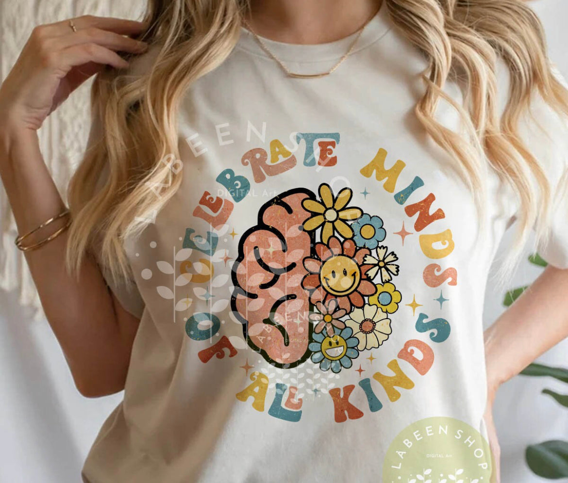 Celebrate minds of all kinds t-shirt