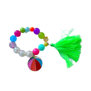 Beach ball bracelet w/tassel RTS