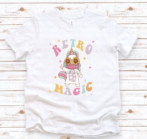 Retro magic unicorn t-shirt